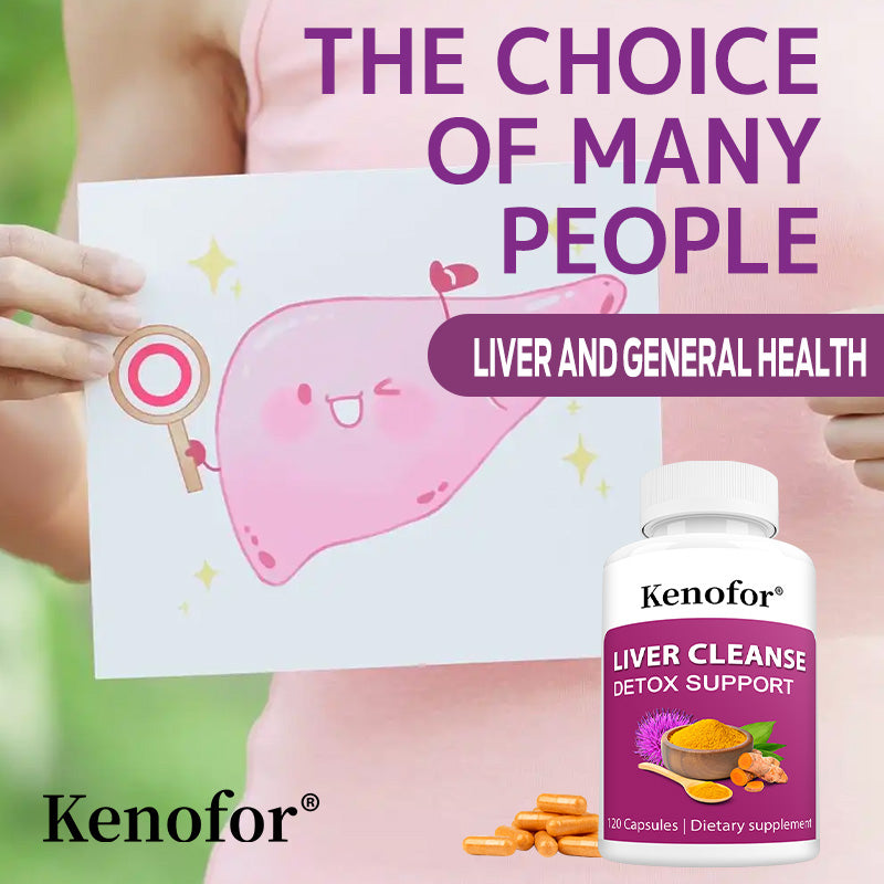 Kenofor® Liver Cleanse Detox Support – Milk Thistle & Turmeric Complex Capsules for Daily Liver Health & Vitality (120 Capsules)