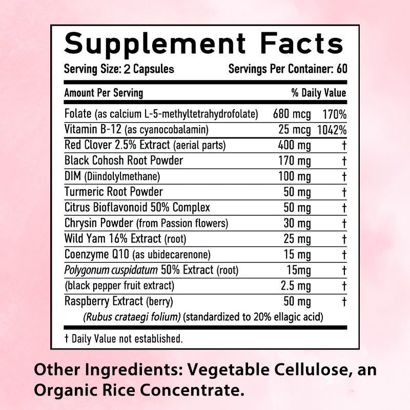 Kenofor® 13-in-1 Menopause Support Complex – Black Cohosh, DIM & Red Clover Capsules for Hormone Balance, Hot Flash Relief & Mood Support (120 Capsules)