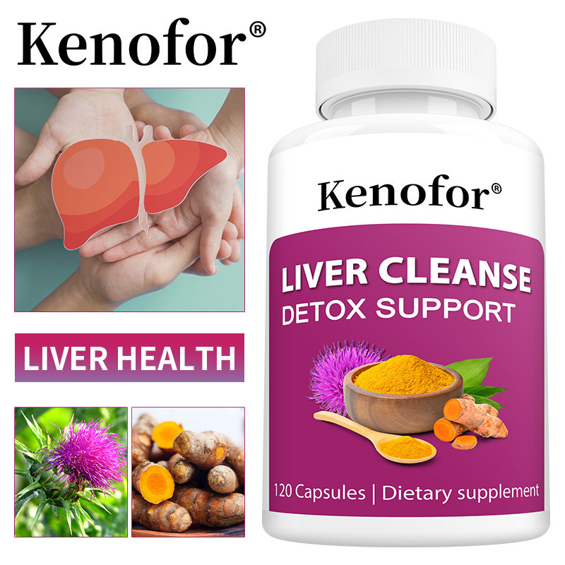 Kenofor® Liver Cleanse Detox Support – Milk Thistle & Turmeric Complex Capsules for Daily Liver Health & Vitality (120 Capsules)