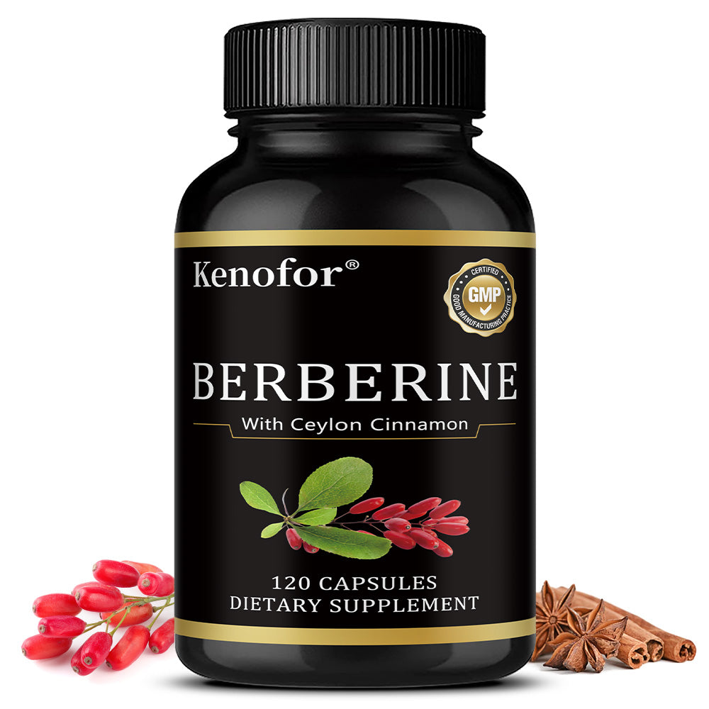 Kenofor® Berberine with Ceylon Cinnamon Capsules – Advanced Glucose Metabolism, Blood Sugar & Weight Support (120 Capsules)