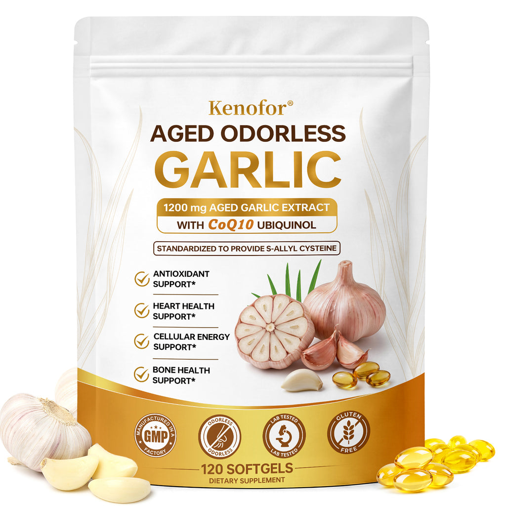 Aged Garlic Extract 1200mg with CoQ10 Ubiquinol – Kenofor