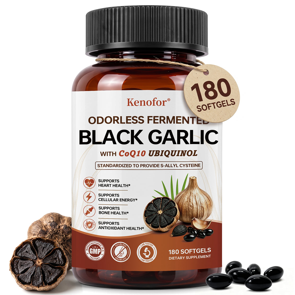 Fermented Black Garlic 1200mg with CoQ10 – Kenofor