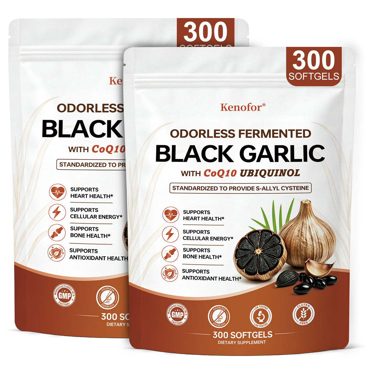 Black Garlic Extract with CoQ10 Ubiquinol & Vitamin K2 – Kenofor