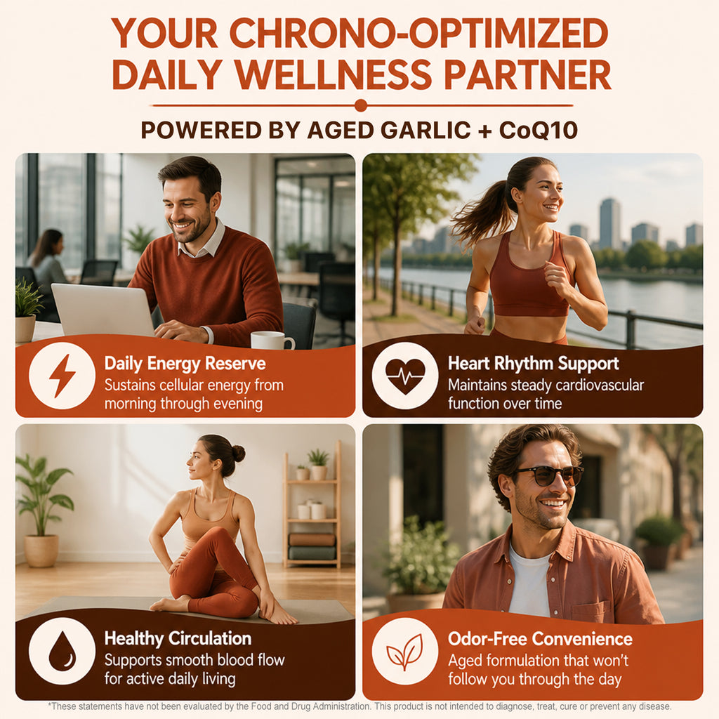 Kenofor® Aged Odorless Garlic 1200mg with CoQ10 Ubiquinol – Advanced Heart Health & Cellular Energy Supplement (180 Softgels)