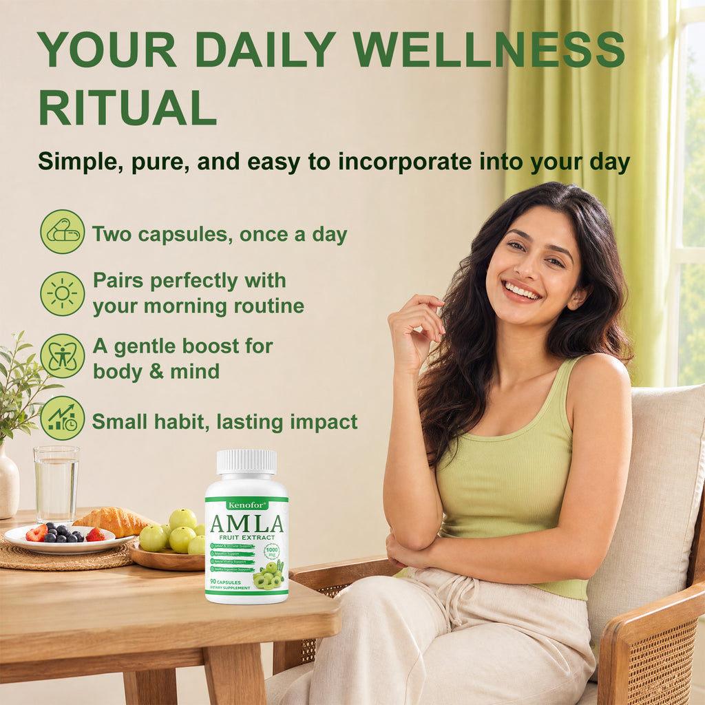 Kenofor Amla Extract Capsules 1000mg | Indian Gooseberry Antioxidant Supplement