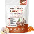 Kenofor® Premium Aged Odorless Garlic (1200mg) with CoQ10 Ubiquinol – Advanced Cardiovascular & Heart Health Support Supplement (120 Softgels)